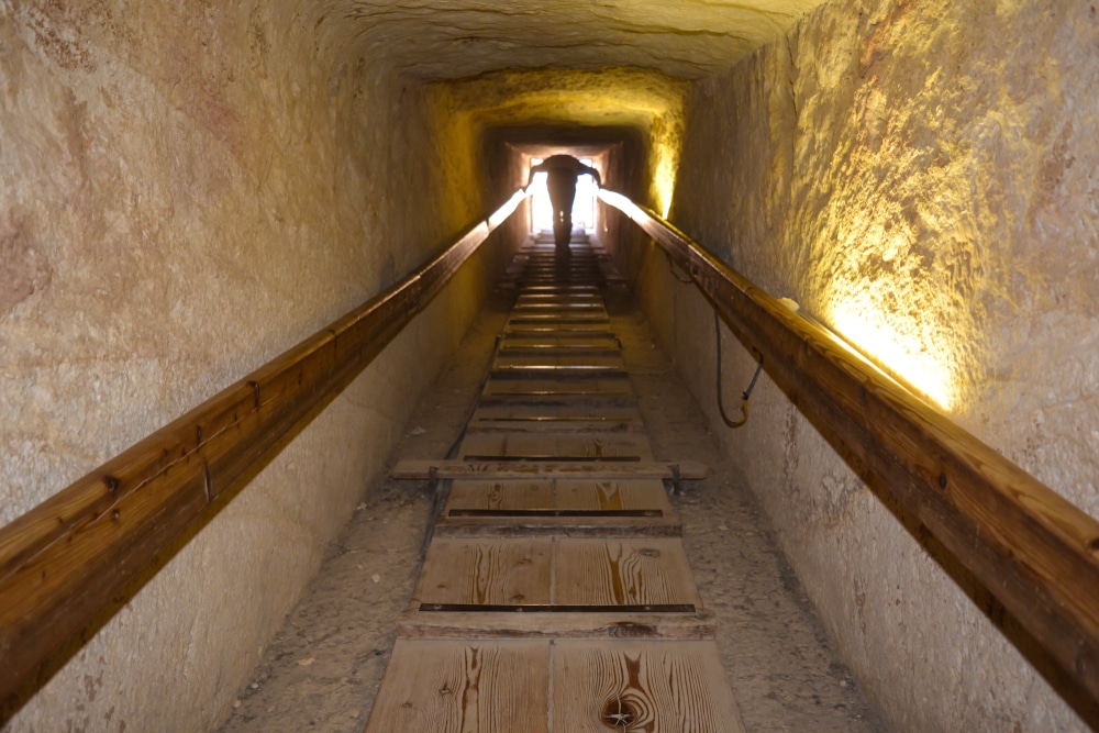 Unutrašnjost piramidae u Gizi